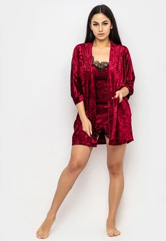Халат Кристи Ghazel 17111-80 Бордовый 42