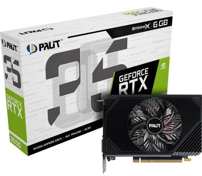 Відеокарта Palit GeForce RTX 3050 StormX 6GB (NE63050018JE-1072F)