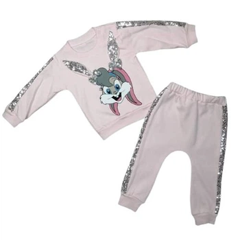 Костюм для дівчинки 2 в 1 кофта штани Shark Baby 68см Рожевий