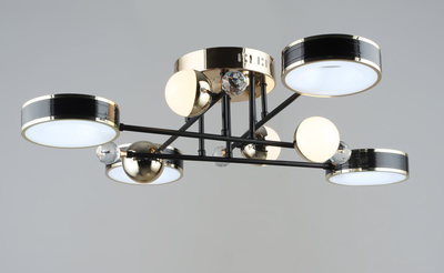 Люстра Sirius B YH1101/4+4 BK+FGD
