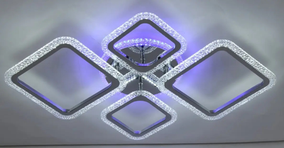 Люстра VALESO V K39758-2+2+1 TL CR з пультом світлодіодна LED на кухню, для вітальні, для спальні