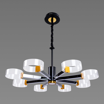 Люстра Sirius N 3705-8 BLACK+GD с пультом