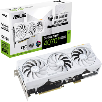 Видеокарта Asus GeForce RTX 4070 Ti Super BTF OC 16GB White (TUF-RTX4070TIS-O16G-BTF-WHITE) UA [127481]