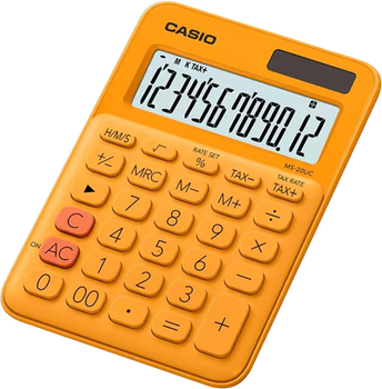 Калькулятор настільний Casio 12 розрядів Жовтогарячий (MS-20UC-RG-W-EC)