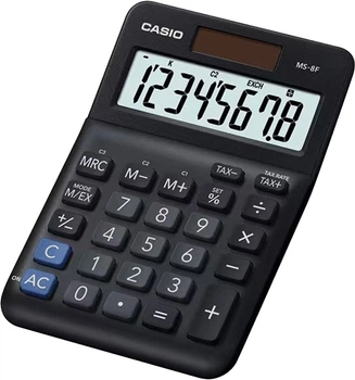 Калькулятор настольный Casio 8 разрядов Черный (MS-8F-WA-EP)
