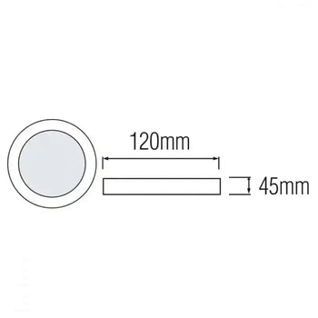 Светильник накладной 18W LED Horoz Electric CARLA-18 6500К белый круглый IP20