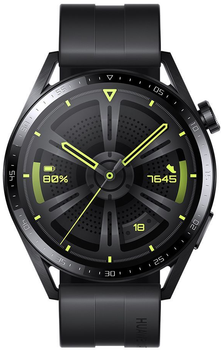 Смарт-часы HUAWEI Watch GT 3 46мм / GPS / Bluetooth 5.2 / Влагозащита 5 АТМ / До 14 дней работы / Harmony OS / Black (55028445) Б/В
