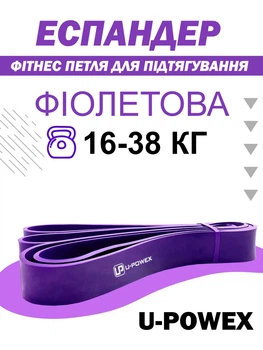 Фитнес петля U-Powex Pull Up Assist Band, Фиолетовая(16-38 кг) (12052042014)