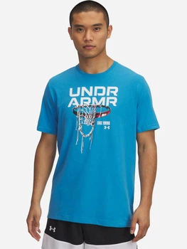 Футболка длинная мужская Under Armour Ua M 60/40S Hoops Net Ss 1390188-452 XL Синяя (197779514316)