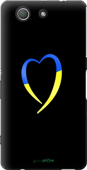 Чехол на Sony Xperia Z3 Compact D5803 Жёлто-голубое сердце "885u-277"