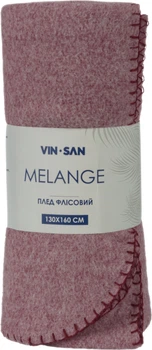 Плед Vin San Melange Флисовый Сливовый Односпальный 130х160 см (ПЛ004441)