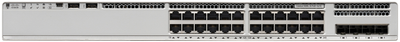 Комутатор Cisco Catalyst 9200L 24-port PoE+ 4x1G uplink, Network Essentials (C9200L-24P-4G-E)