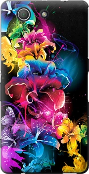 Чехол на Sony Xperia Z3 Compact D5803 Абстрактные цветы "511u-277"