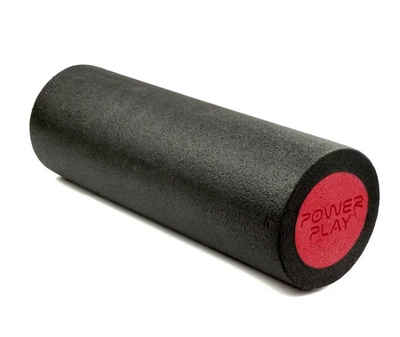 Массажный ролик (роллер) гладкий PowerPlay 4021 Fitness Roller Черно-красный (30x15 см) (PP_4021_BL/Red_(30*15))