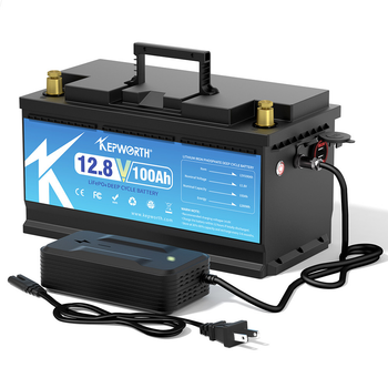 Аккумулятор Kepworth LiFePO4 12V 100Ah 352mm 1280W с зарядным устройством (литий железо фосфатный АКБ с BMS)