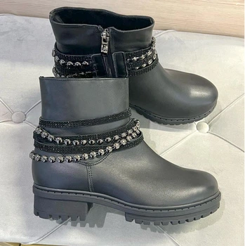 Ботинки женские зимние Foletti 37 24см черные 77