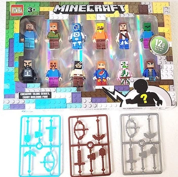 Детский набор фигурок жителей Minecraft фигурки 12 шт игрушечные жители Майнкрафт (7073)
