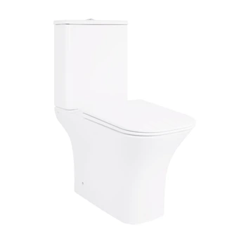 Унитаз-компакт Qtap Presto Quadro безободковый с сиденьем Soft-close QT24221215AW