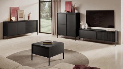 Стенка в гостиную Perfect Home Сенсо / Senso C Черный
