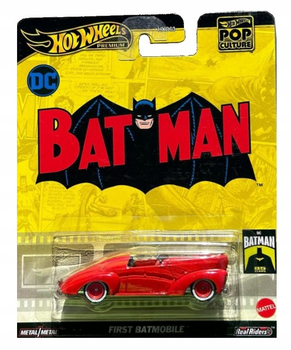 Pojazd Hot Wheels Premium Pop Culture First Batmobil 1:64 (194735205417)