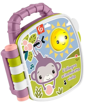 Książka muzyczna dla dzieci Fisher-Price Fioletowa Małpka JFN06 (0194735301805)