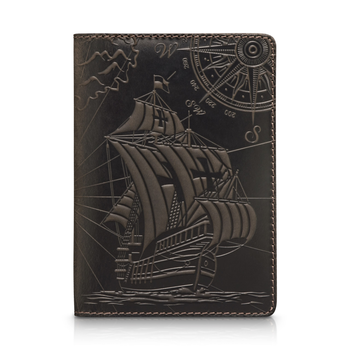 Обложка для паспорта HiArt PC-01-S19-1106-T003 Shabby Gavana Brown "Discoveries"