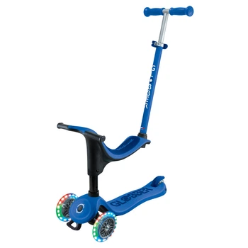 Самокат с сиденьем Globber GO-UP Sporty Lights Navy Blue от 15 месяцев до 7 лет (452-600-4 S)