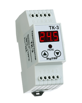 Терморегулятор DigiTOP ТК-3 одноканальный датчик DS18B20 DIN –55°C…+125°C шаг 0,1°C термостат датчик