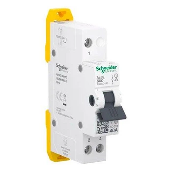 Переключатель I-0-II Schneider Electric iSSW Acti9 1P 40A A9SCO140 трехпозиционный перекидной автомат для ввода резервного питания рубильник Шнайдер