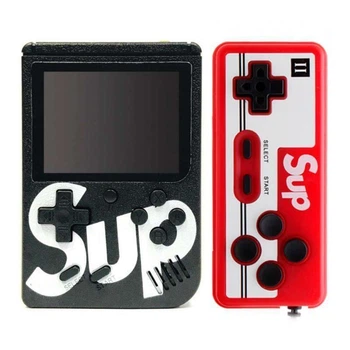 Портативная приставка с джойстиком Sup Retro Dendy 400 в 1 Game Box 3" на двоих Чёрная 8283