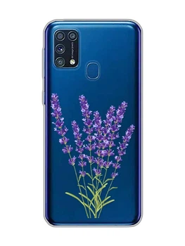 Прозорий чохол на Samsung Galaxy M31 :: Лаванда (принт 28)