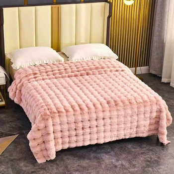 Плед-покрывало Кролик L&M Home Textiles Розовый евро 200х240