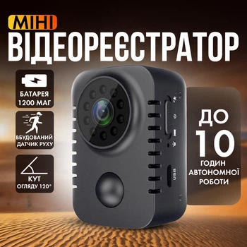 Мини видеокамера с датчиком движения, ночным виденьем и записью на карту памяти Yescool MD29, FullHD 1080P (без карты памяти)