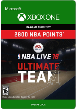 Карта поповнення Microsoft Xbox One NBA LIVE 18: NBA UT 2800 Points (Електронний код) (7F6-00156)