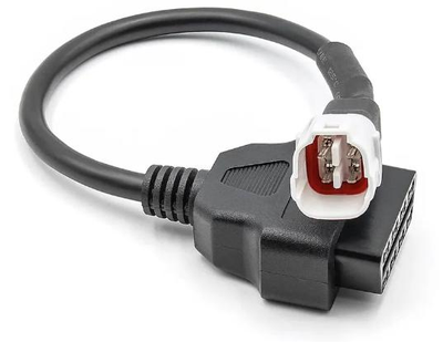 Переходник для мотоцикла YAMAHA 4-контактный на OBD2 16 контактов YZF /MT07 /Tracer /XSR /FZ09 /FZ10 /FJR1300 Черный