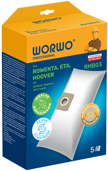 Набір мішків Worwo для пилососу Rowenta ZR815 RMB03 PRO /KPL5 (RMB03)