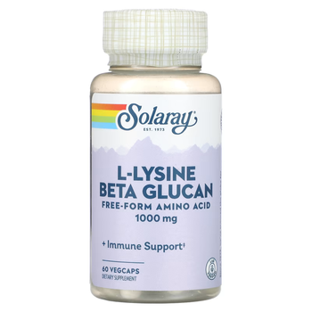 Л-Лизин и Бета-Глюкан L-Lysine with Beta Glucan 1000мг - 60 вег.капсул 076280048612