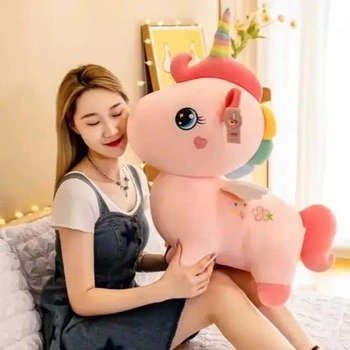 Игрушка мягкая Единорог 50см М 14723 Розовый