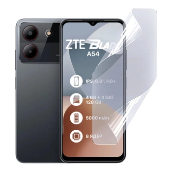 Плёнка гидрогелевая матовая для ZTE Blade A54 протиударная прозрачная