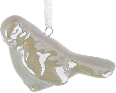 Декоративные фигурки-подвески 12шт Birds 6 cm green
