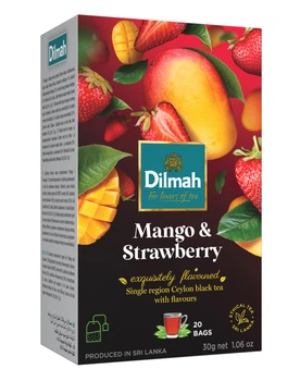 Чай чорний Dilmah Mango & Strawberry у пакетиках 20 шт 30г Манго та полуниця