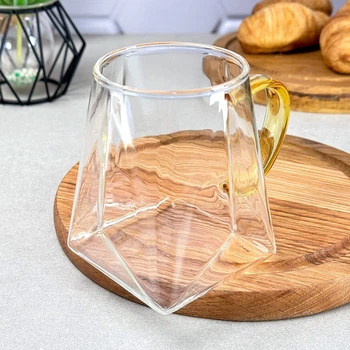 Чайная чашка из боросиликатного стекла 380 мл Glass Wood