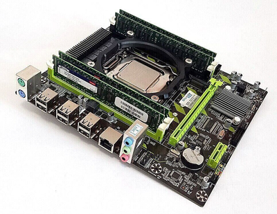 Комплект: Материнская плата Envinda X79G v1.51 + Intel Xeon E5-2660 v2 (10 (20) ядер по 2.2 - 3.0 GHz) / 64 GB DDR3 б/у