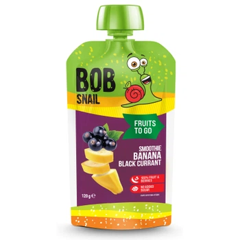 Детское пюре Bob Snail Улитка Боб Смузи Банан-Черная Смородина 120 г (4820219346371)