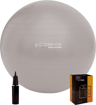 Мяч для фитнеса (фитбол) Cornix 85 см Anti-Burst Silver (XR-0368)