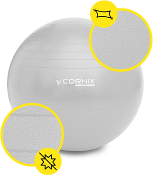 Мяч для фитнеса (фитбол) Cornix 85 см Anti-Burst Silver (XR-0368)