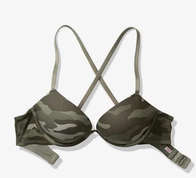 Бюстгальтер Victoria's Secret Pink Super Push-Up Bra хакі 34D
