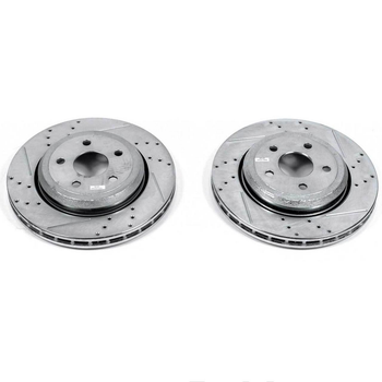 Диски 350 мм тормозные задние Jeep Grand Cherokee Durango POWER STOP (AR83079XPR, 05181512AB, 05181512AC) 2шт.