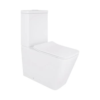 Підлоговий унітаз-компакт Qtap Crow Rimless QT05222170W безобідковий з сідінням Slim,Soft-close