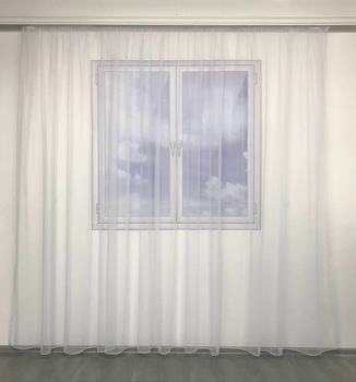 Тюлі у спальню з турецького фатину ALBO 500x270 cm Біла (T-F-5)